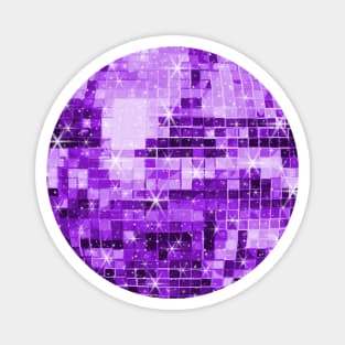 Twinkle Purple Disco Ball Pattern Magnet